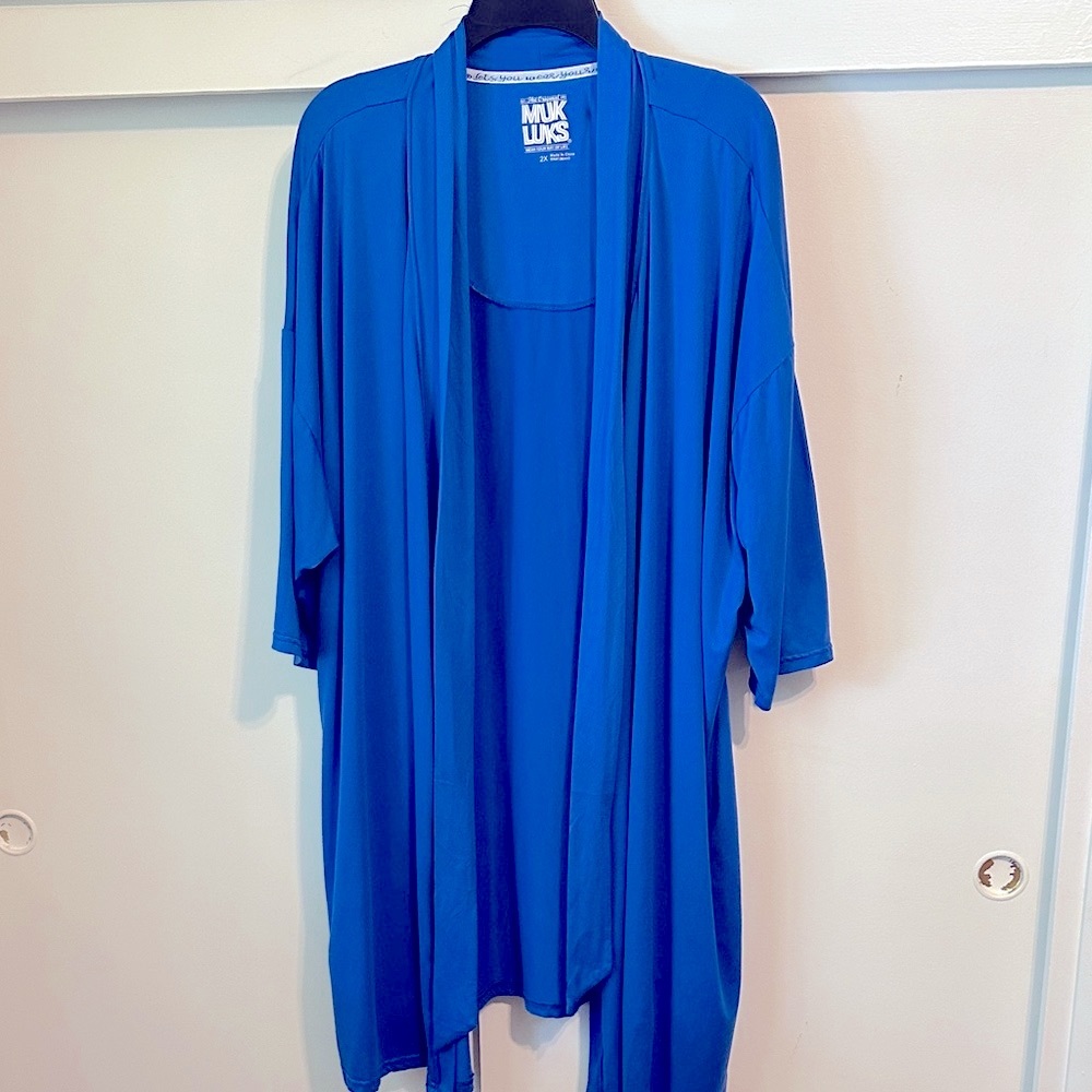Muk Luks Vibrant Blue Robe